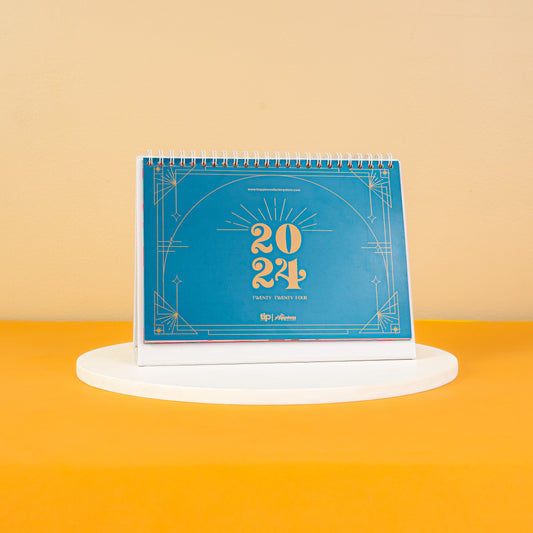 Formal Navy Desk Calendar