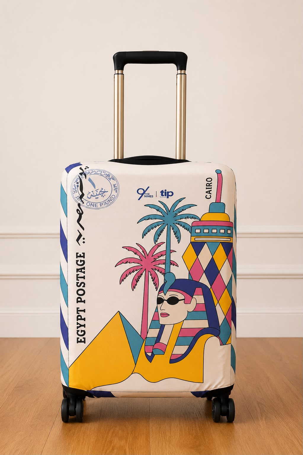 Ivory Egypt postage Luggage Cover