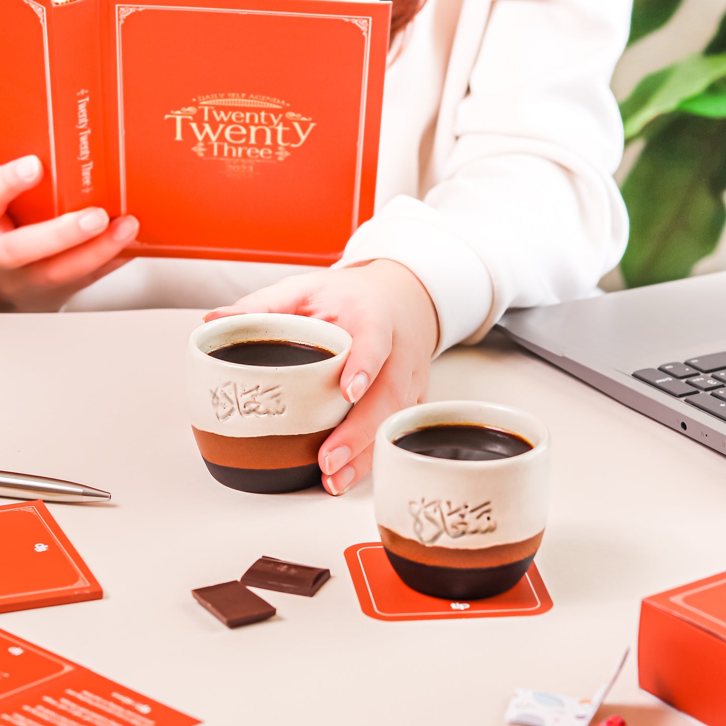 2 cups of "Happiness" espresso