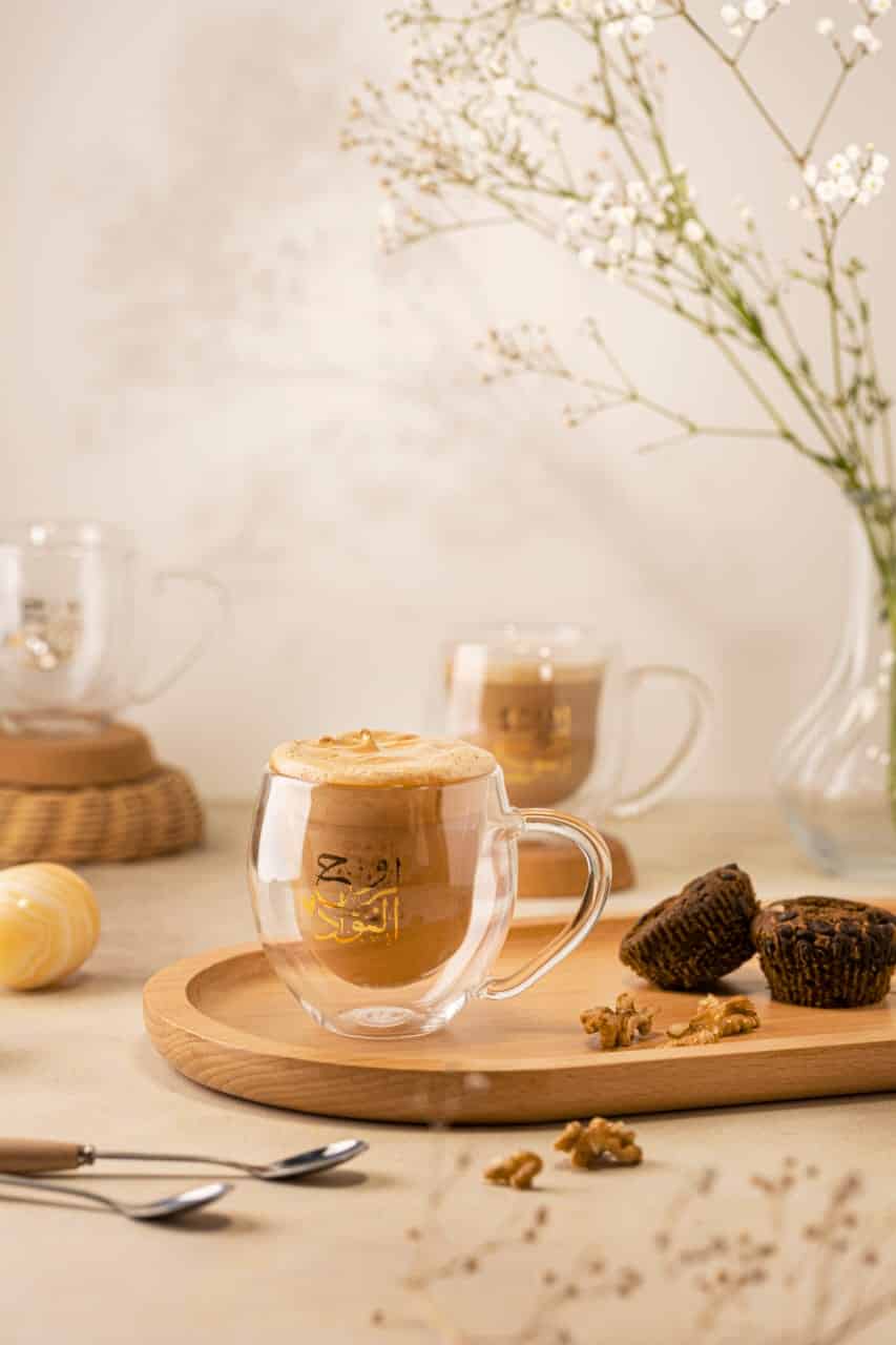 For the soul of the heart, a set of handmade glass cups and a tray
