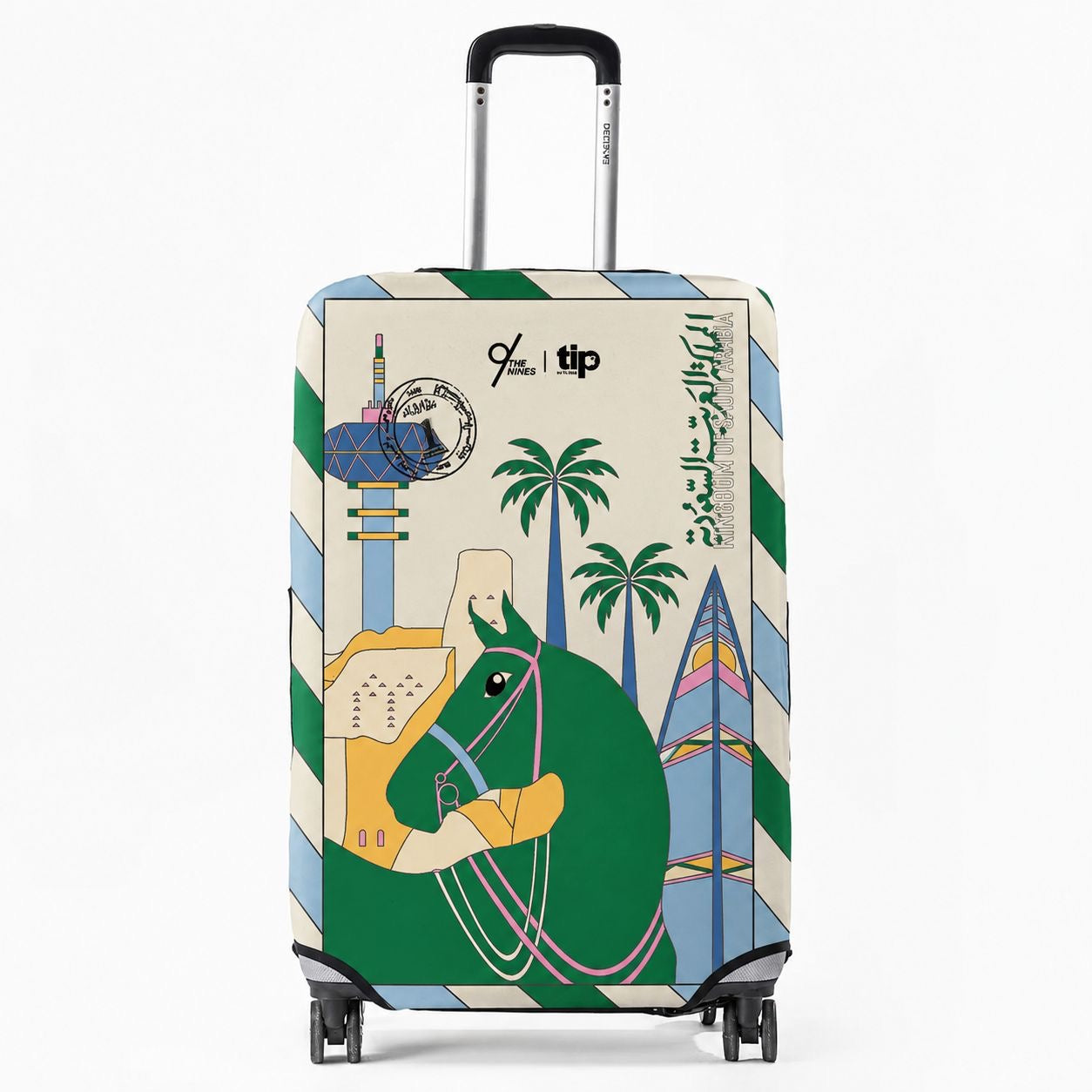 SAUDI Postage Luggage Cover by The Nines