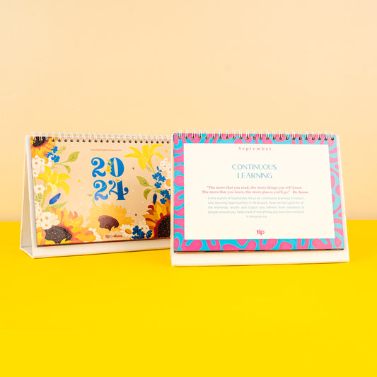 sun flower desk calendar