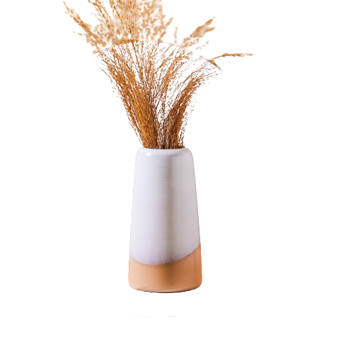 (أسطواني ميديم) مزهرية فخار